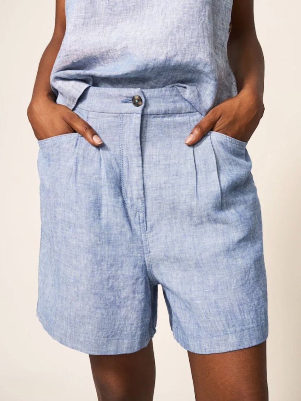 NWT - White Stuff 100% Linen Rowena Shorts - purchased in Scotland